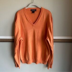 Brooks Brothers Sweater Orange Silk Blend V Neck​